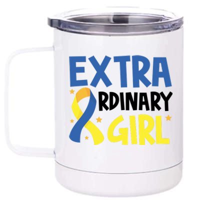 Extra Ordinary Girl Down Syndrome Awareness 12 oz Stainless Steel Tumbler Cup