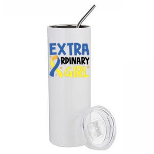 Extra Ordinary Girl Down Syndrome Awareness Stainless Steel Tumbler