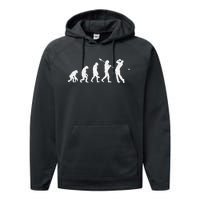 Evolution Of Golfer Dad Grandpa Golfing Lover Golf Player Performance Fleece Hoodie