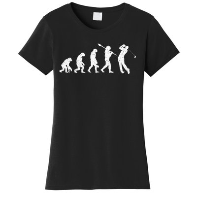 Evolution Of Golfer Dad Grandpa Golfing Lover Golf Player Women's T-Shirt