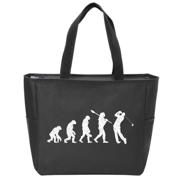 Evolution Of Golfer Dad Grandpa Golfing Lover Golf Player Zip Tote Bag