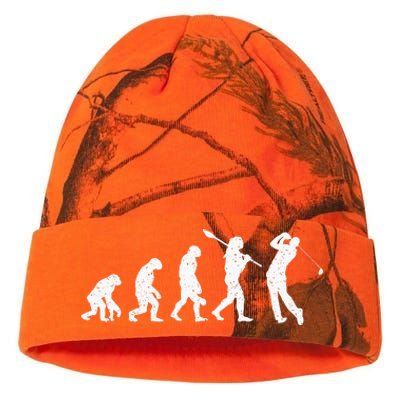 Evolution Of Golfer Dad Grandpa Golfing Lover Golf Player Kati Licensed 12" Camo Beanie