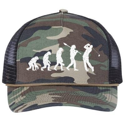 Evolution Of Golfer Dad Grandpa Golfing Lover Golf Player Retro Rope Trucker Hat Cap