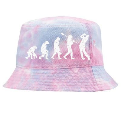 Evolution Of Golfer Dad Grandpa Golfing Lover Golf Player Tie-Dyed Bucket Hat