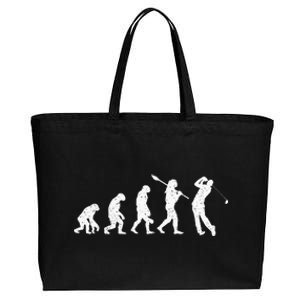 Evolution Of Golfer Dad Grandpa Golfing Lover Golf Player Cotton Canvas Jumbo Tote