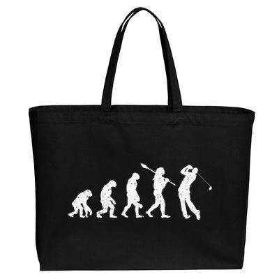 Evolution Of Golfer Dad Grandpa Golfing Lover Golf Player Cotton Canvas Jumbo Tote