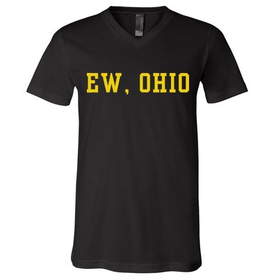 Ew Ohio Generation Z & Gen Alpha Brain Rot Funny Slang V-Neck T-Shirt