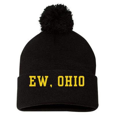 Ew Ohio Generation Z & Gen Alpha Brain Rot Funny Slang Pom Pom 12in Knit Beanie