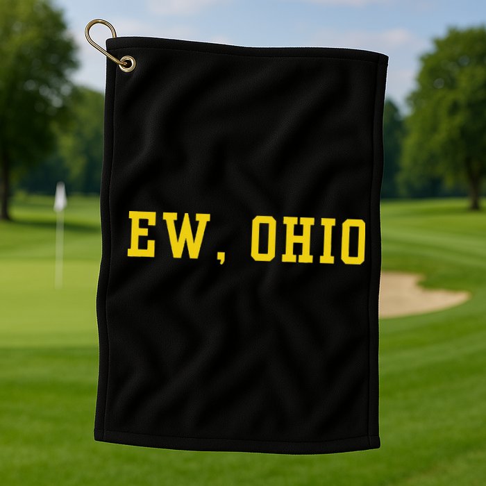 Ew Ohio Generation Z & Gen Alpha Brain Rot Funny Slang Golf Towel