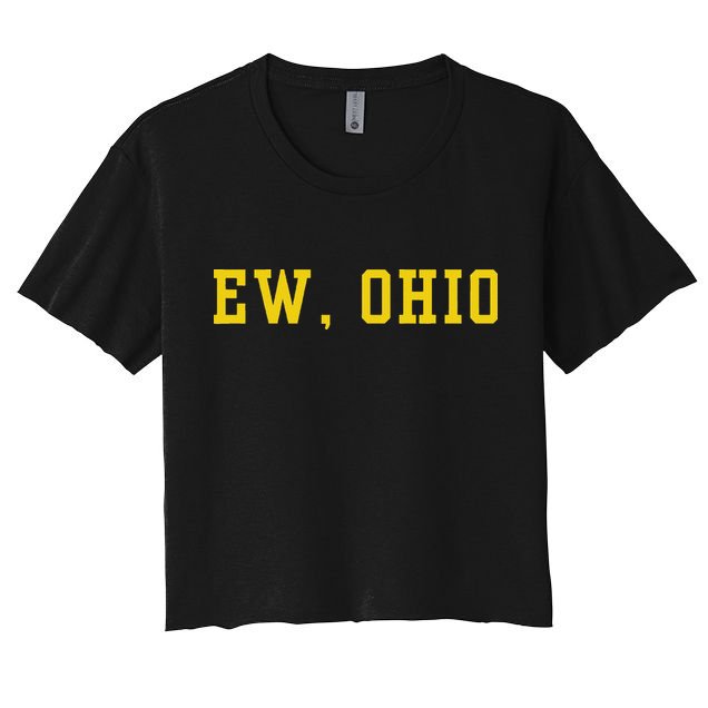 Ew Ohio Generation Z & Gen Alpha Brain Rot Funny Slang Crop Top