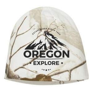 Explore Oregon Graphic Mountain Kati - Camo Knit Beanie