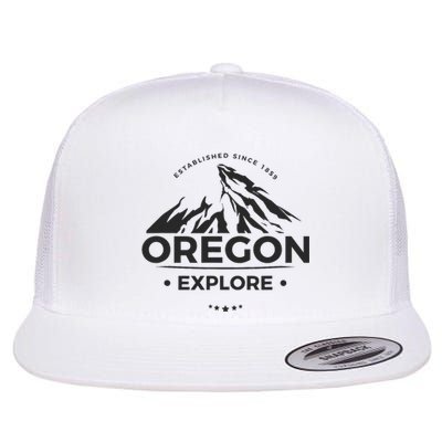 Explore Oregon Graphic Mountain Flat Bill Trucker Hat