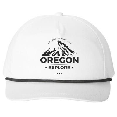 Explore Oregon Graphic Mountain Snapback Five-Panel Rope Hat