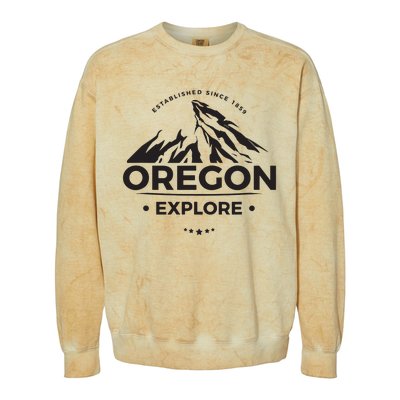 Explore Oregon Graphic Mountain Colorblast Crewneck Sweatshirt