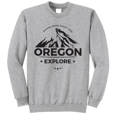 Explore Oregon Graphic Mountain Tall Sweatshirt