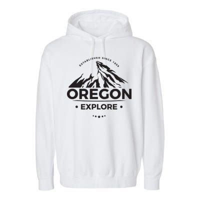 Explore Oregon Graphic Mountain Garment-Dyed Fleece Hoodie