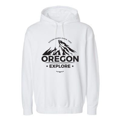 Explore Oregon Graphic Mountain Garment-Dyed Fleece Hoodie