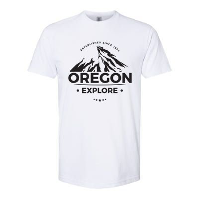 Explore Oregon Graphic Mountain Softstyle CVC T-Shirt