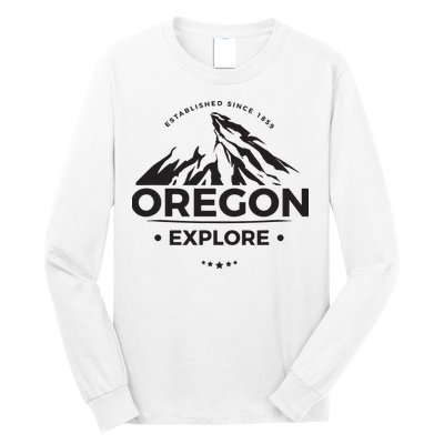 Explore Oregon Graphic Mountain Long Sleeve Shirt