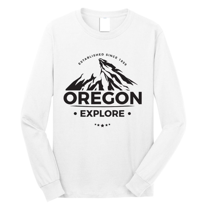 Explore Oregon Graphic Mountain Long Sleeve Shirt