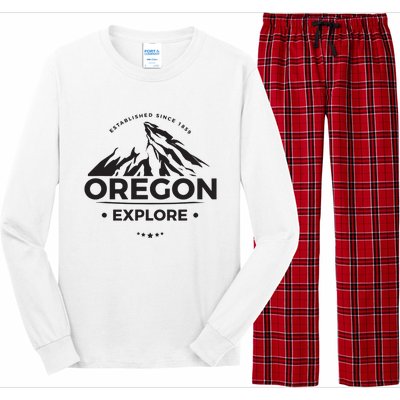 Explore Oregon Graphic Mountain Long Sleeve Pajama Set