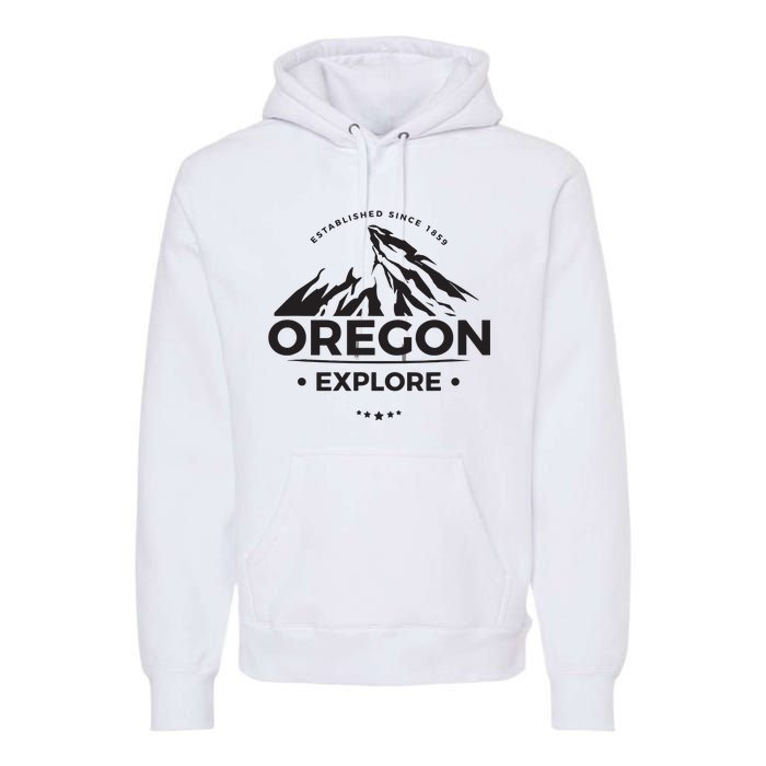 Explore Oregon Graphic Mountain Premium Hoodie