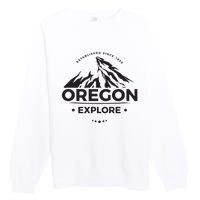 Explore Oregon Graphic Mountain Premium Crewneck Sweatshirt