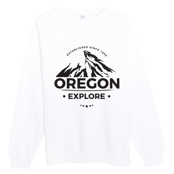 Explore Oregon Graphic Mountain Premium Crewneck Sweatshirt