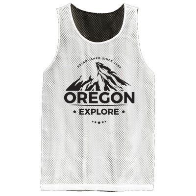 Explore Oregon Graphic Mountain Mesh Reversible Basketball Jersey Tank