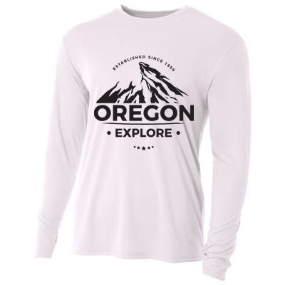 Explore Oregon Graphic Mountain Cooling Performance Long Sleeve Crew