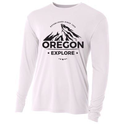 Explore Oregon Graphic Mountain Cooling Performance Long Sleeve Crew