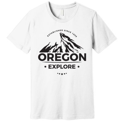 Explore Oregon Graphic Mountain Premium T-Shirt