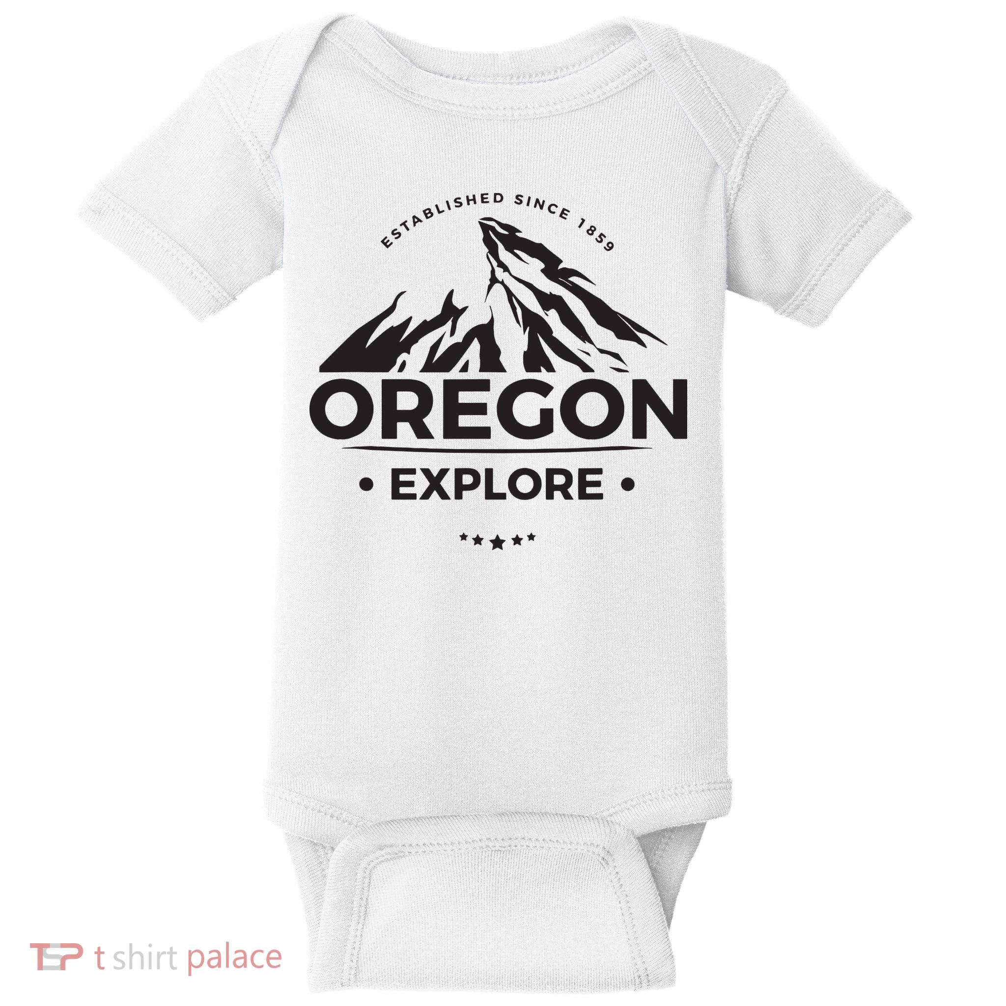 Explore Oregon Graphic Mountain Baby Bodysuit