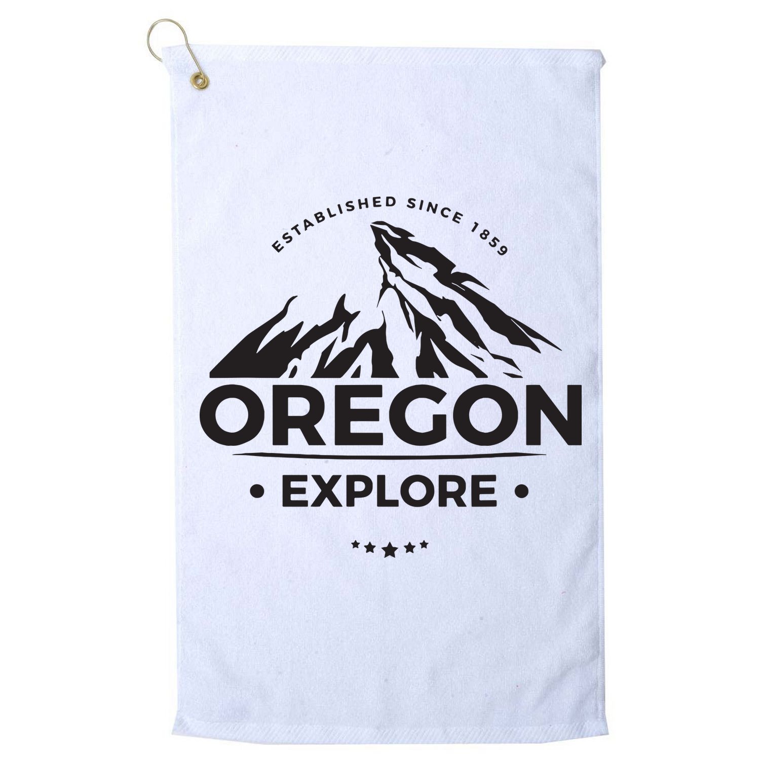 Explore Oregon Graphic Mountain Golf Towel