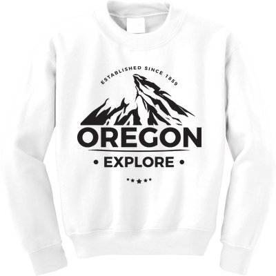 Explore Oregon Graphic Mountain Kids Sweatshirt