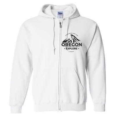 Explore Oregon Graphic Mountain Full Zip Hoodie