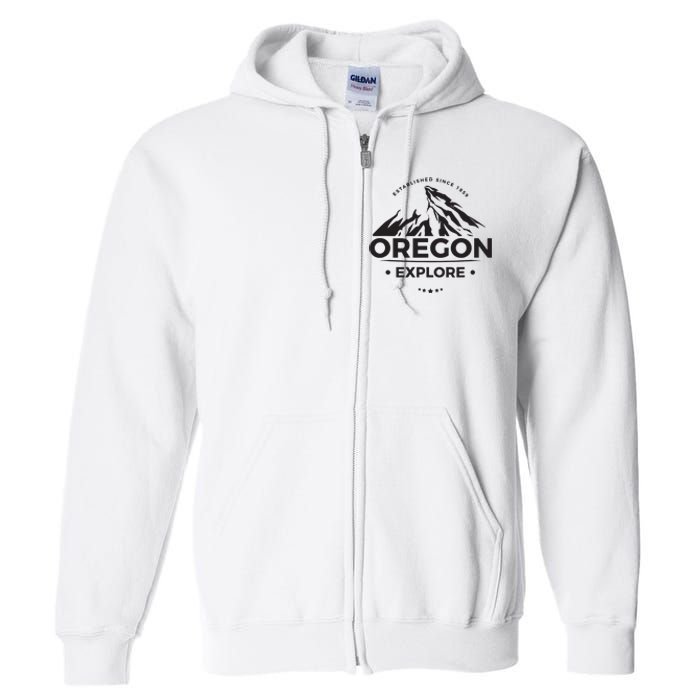 Explore Oregon Graphic Mountain Full Zip Hoodie