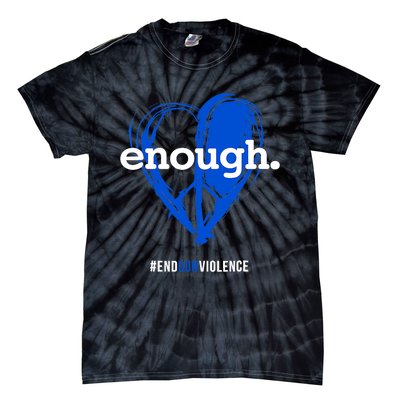 Enough Orange Gun Control Peace & Love Symbol Tie-Dye T-Shirt