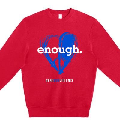 Enough Orange Gun Control Peace & Love Symbol Premium Crewneck Sweatshirt