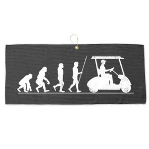 Evolution Of Golf Fun Retro Humor Golfing Cool Gift Large Microfiber Waffle Golf Towel