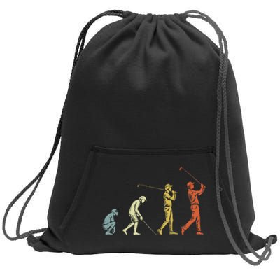 Evolution of Golf Funny Man Golfer Sweatshirt Cinch Pack Bag