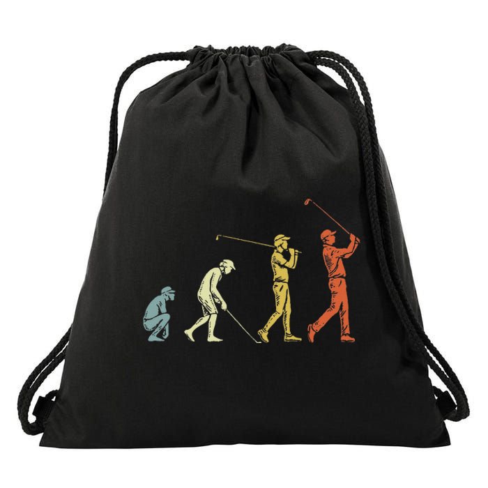 Evolution of Golf Funny Man Golfer Drawstring Bag