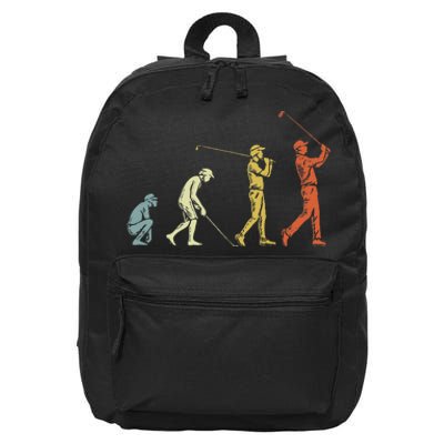 Evolution of Golf Funny Man Golfer 16 in Basic Backpack