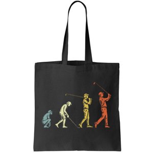 Evolution of Golf Funny Man Golfer Tote Bag