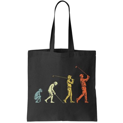 Evolution of Golf Funny Man Golfer Tote Bag