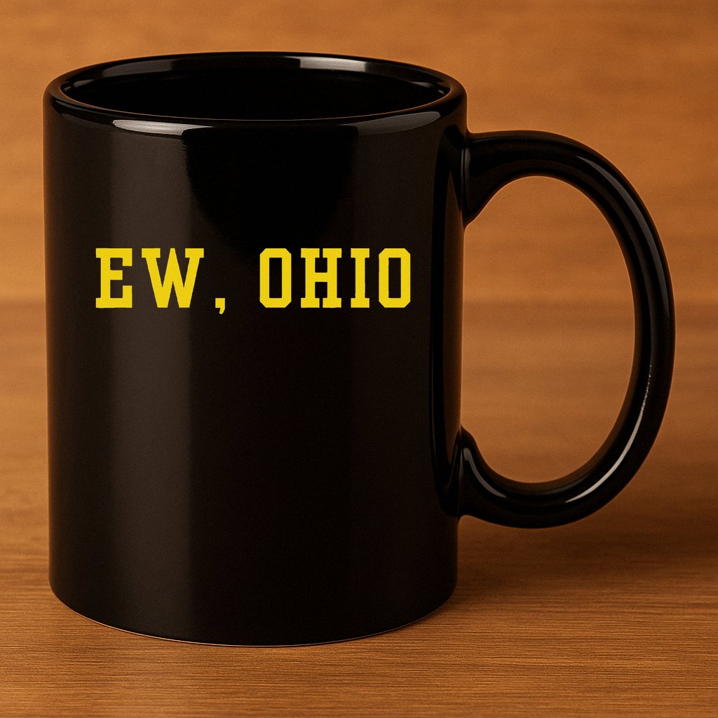 Ew Ohio Generation Z & Gen Alpha Brain Rot 11oz C Handle Ceramic Mug