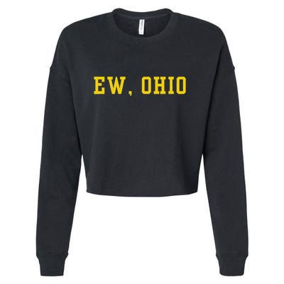Ew Ohio Generation Z & Gen Alpha Brain Rot Cropped Pullover Crew