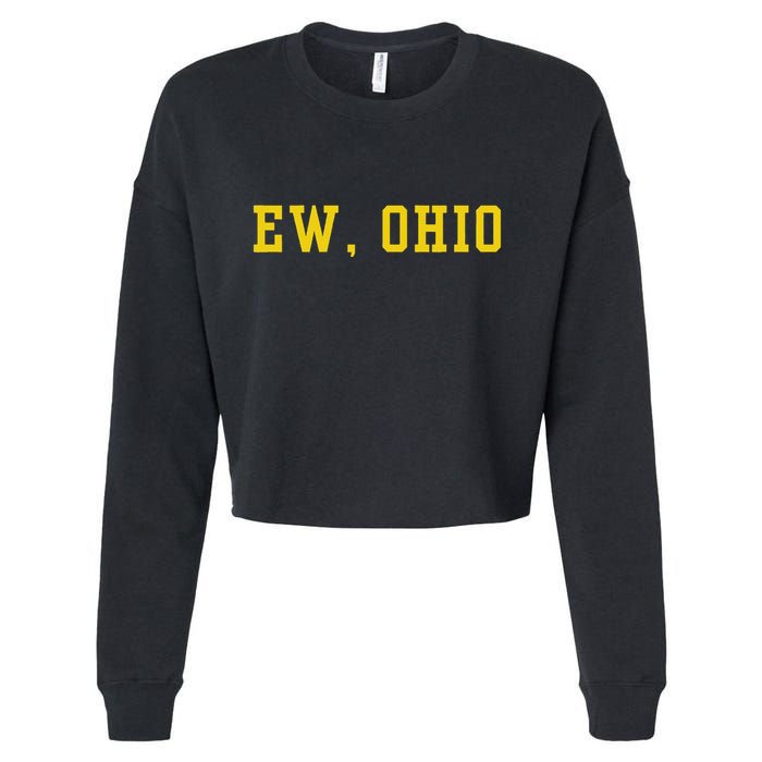 Ew Ohio Generation Z & Gen Alpha Brain Rot Cropped Pullover Crew