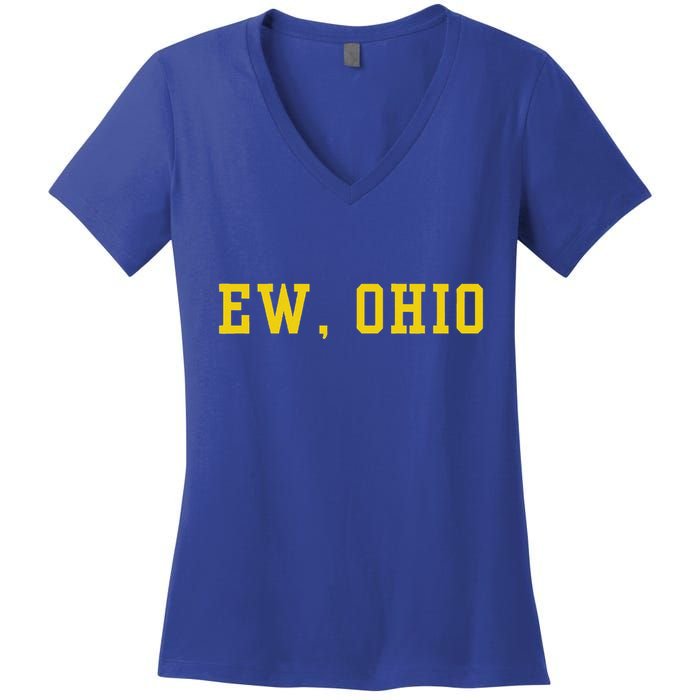 Ew Ohio Generation Z & Gen Alpha Brain Rot Women's V-Neck T-Shirt