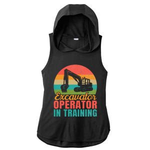 Excavator Operator In Training Excavator Ladies PosiCharge Tri-Blend Wicking Draft Hoodie Tank